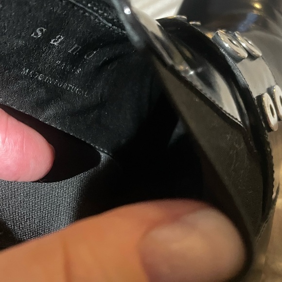 Sandro Paris Black Leather Chelsea boot With Grommets Size 5 - Picture 11 of 11